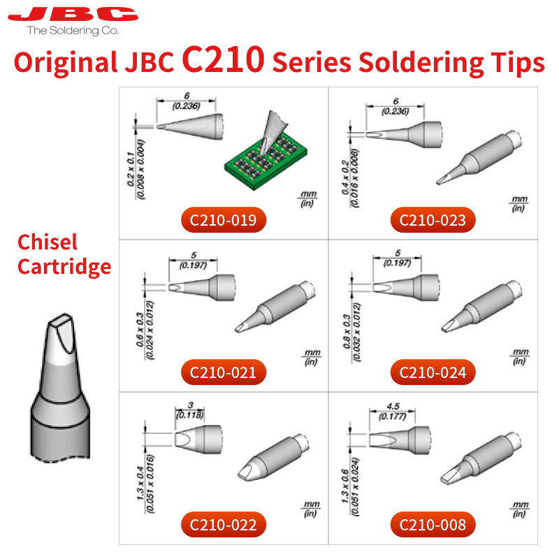 100% 오리지널 JBC 카트리지 C210 시리즈 C2 - C210 Precision Soldering Station 리뷰 및 가격