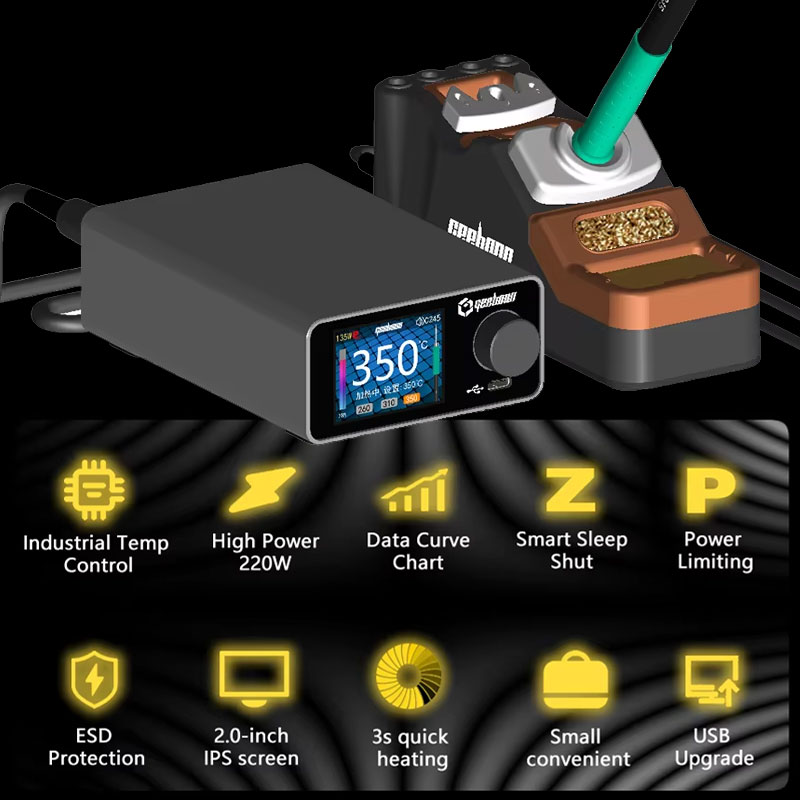 GEEBOON TC22 납땜 리워크 스테이션 컬러 커브 - C210 Precision Soldering Station 리뷰 및 가격