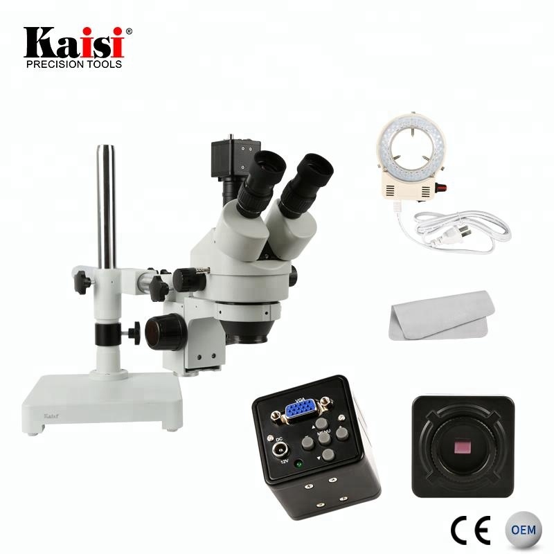 Kaisi 7X-45X 디지털 줌 PCB 검사 VGA  - Trinocular Stereo Microscope 7X-45X 리뷰 및 가격