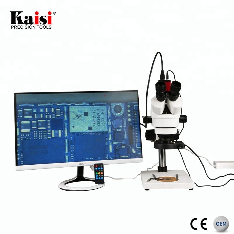Kaisi 7X-45X 디지털 줌 PCB 검사 VGA  - Trinocular Stereo Microscope 7X-45X 리뷰 및 가격